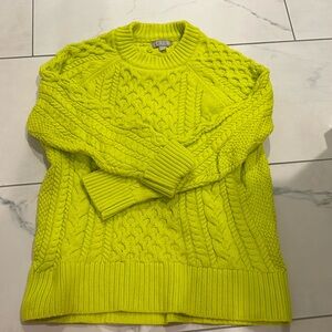 JCrew neon sweater